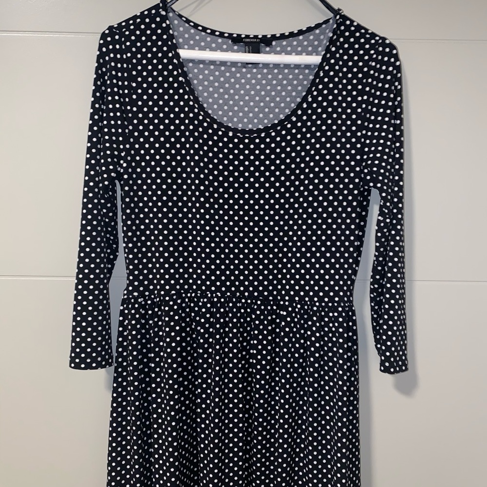 Forever 21 black and white polka dot dress